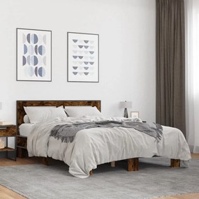 vidaXL Estrutura de cama 140x200 cm derivados madeira/metal