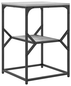 Mesa Lateral Cinza Sonoma 41x40x60 cm Madeira de Engenharia