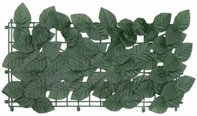 Tela de varanda com folhas verde-escuras 400x100 cm