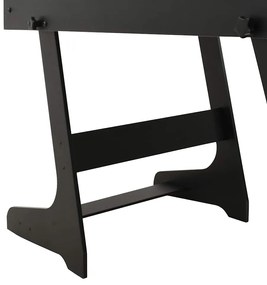 Mesa de matraquilhos dobrável 121x61x80 cm preto
