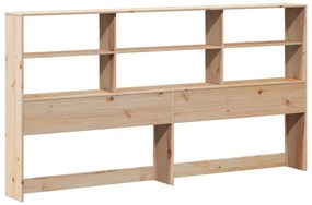 Cama com estante sem colchão 200x200 cm pinho maciço