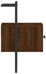 Mesa cabeceira parede 35x30x51 deriv. madeira carvalho castanho