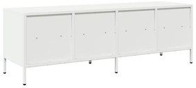 Móvel de TV 135x39x43,5 cm aço laminado a frio branco