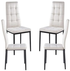 Pack 4 Cadeiras Lan Veludo - Beige