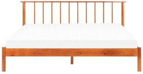 Cama de casal em madeira clara 180 x 200 cm BARRET II Beliani