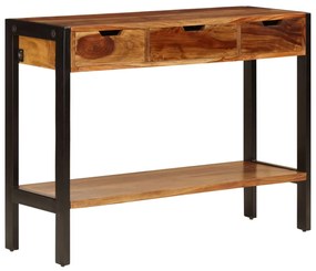 vidaXL Aparador com 3 gavetas 110x35x75 cm madeira de acácia maciça