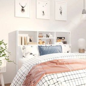 Cabeceira de cama com armário 120x19x103,5 cm branco