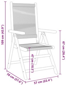 Cadeiras de jardim 2 pcs acácia maciça e polipropileno cinzento