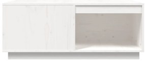 Mesa de centro 100x101x40,5 cm madeira de pinho maciça branco