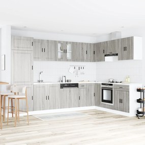 Armário de Freguês vidaXL "Porto" com Pia Cinza Sonoma 80x46x84,5 cm M