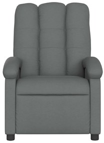 Poltrona de massagens reclinável tecido cinzento-escuro