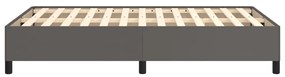 Estrutura de cama 120x200 cm couro artificial cinzento