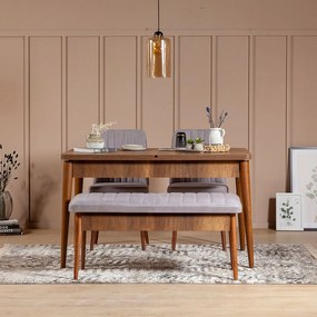 Banco Vina – Cor Walnut – 110x46x40 cm