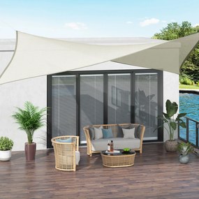 Outsunny Vela de Sombra Quadrado 3x3 m Toldo Vela de Poliéster com Pro