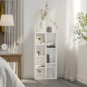 Estante com 7 compartimentos 24,5 x 50,5 x 106,5 cm branco