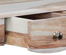 Mesa consola c/ 3 gavetas 110x40x76 cm madeira acácia maciça