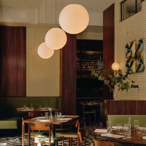 Candeeiro de suspensão escandinavo vidro opal 50 cm - Ball 50