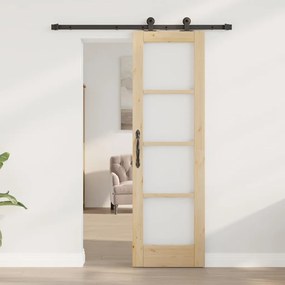 Porta Deslizante vidaXL com Conjunto de Ferragens "ORKDAL" 61x198.5 cm