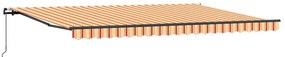 Toldo Manual amarelo e laranja 500 × 350 cm Poliéster