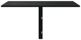 Mesa de parede dobrável 100x60x56 cm derivados de madeira preto