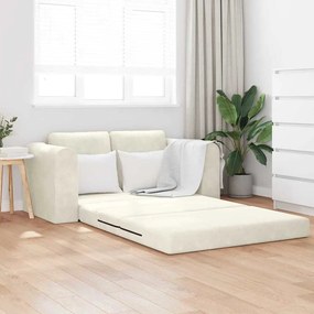 vidaXL Sofá-Cama 2 em 1 Creme 148x71x83 cm Veludo