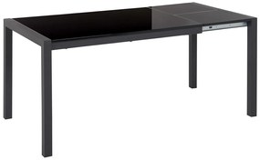 Mesa de jantar extensível preta 120/160 x 80 cm GRANADA Beliani