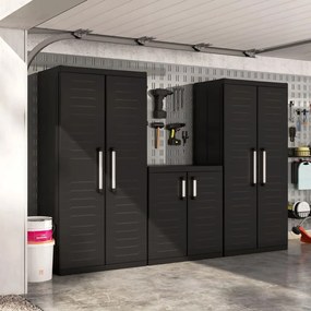 440921 Keter Armário de arrumação médio Detroit XL preto