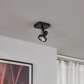 Foco de teto de design preto GU10 70mm giratório e inclinável - Vo