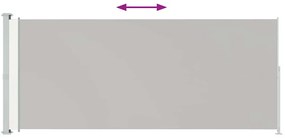 Toldo lateral retrátil para pátio 180x500 cm creme