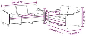 2 pcs conjunto de sofás com almofadas tecido cinzento-claro