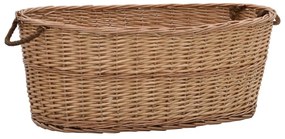 vidaXL Cesto para lenha com pegas 88x57x34 cm salgueiro natural