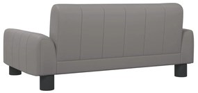 Cama para cães 70x45x30 cm couro artificial cinzento