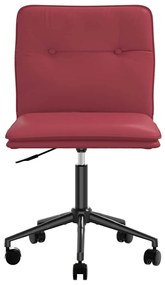 Cadeiras de jantar 2 pcs couro artificial vermelho-tinto