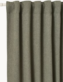 Cortinas opacas com multi-banda Joan, conjunto de 2, L 140 cm