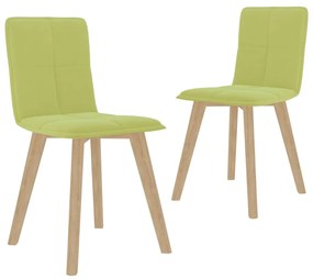 vidaXL Cadeiras de jantar 2 pcs tecido verde