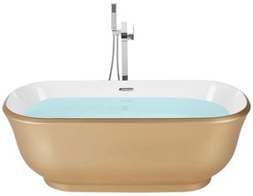 Banheira autónoma em acrílico dourado 170 cm TESORO Beliani