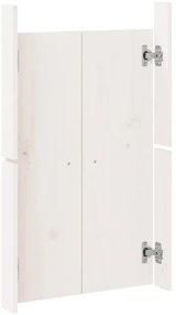 Portas cozinha p/ exterior 2 pcs 50x9x82 cm pinho maciço branco