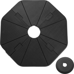 Suporte de base de 4 peças para guarda-sóis reabastecível, Para Guarda Sois de base quadrada (NÃO INCLUIDA) para encher com água, para jardim, pátio e