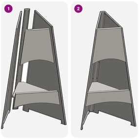 Fogueira Pyramid 50x45x95 cm Aço Resistente às Intempéries