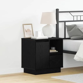 vidaXL Cômodas de Cabeceira com LED 2 pcs Carvalho Preto 50x34,5x50 cm
