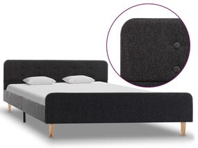 Estrutura de cama 160x200 cm serapilheira cinzento-escuro