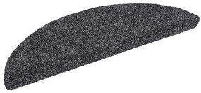 Tapetes de escada adesivos 20 pcs 56x17x3 cm cinzento-escuro