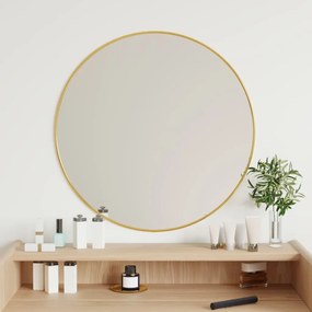 Espelho de parede redondo Ø 60 cm dourado
