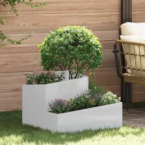 vidaXL Vaso de Jardim Prateado 60 x 60 x 50 cm Aço galvanizado