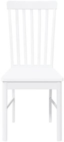 Cadeiras de jantar 2 pcs madeira de seringueira maciça branco