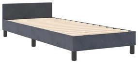 Cama vidaXL Cinza Escuro 80x200 cm Veludo