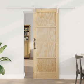 Porta Deslizante vidaXL com Conjunto de Hardware 73.5x198.5 cm Madeira