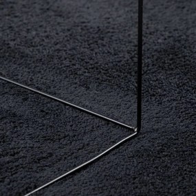 Tapete de pelo curto OVIEDO 160x160 cm preto