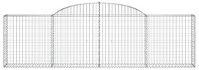 Cestos gabião arqueados 8 pcs 300x30x80/100cm ferro galvanizado