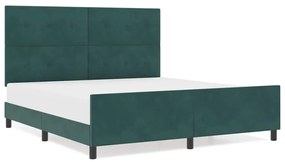 Cama vidaXL Verde Escuro 180x200 cm Veludo